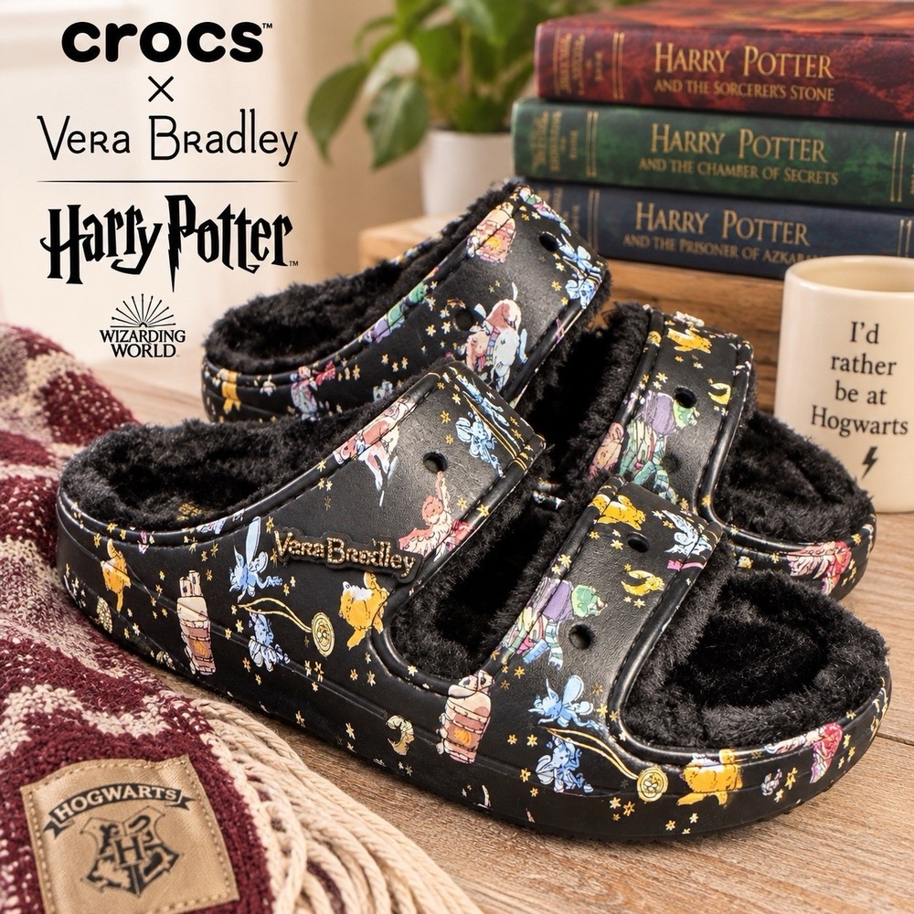 Crocs Vera Bradley Harry Potter Cozzzy Sandals M11 W13 NWT 208038-0C4